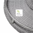 Afuera Living Outdoor Bar Height Glass Gray Dining Table with Ice Bucket