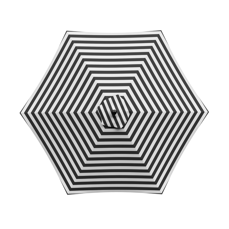 Afuera Living 9Ft Multi-Color Articulated Tilting Fabric Patio Umbrella