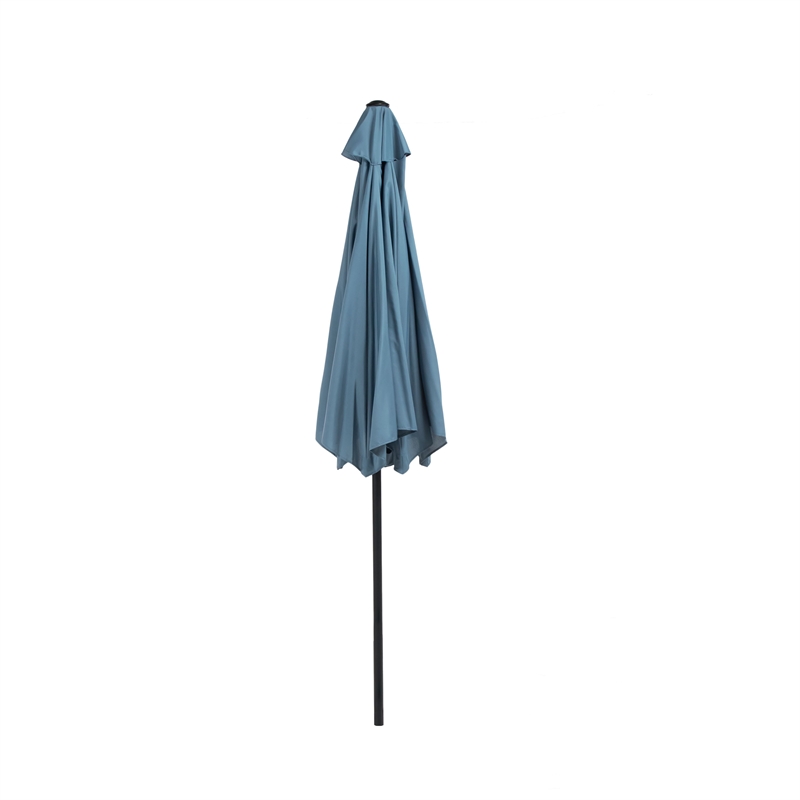 Afuera Living 9Ft Blue Adjustable Articulated Tilting Fabric Patio Umbrella