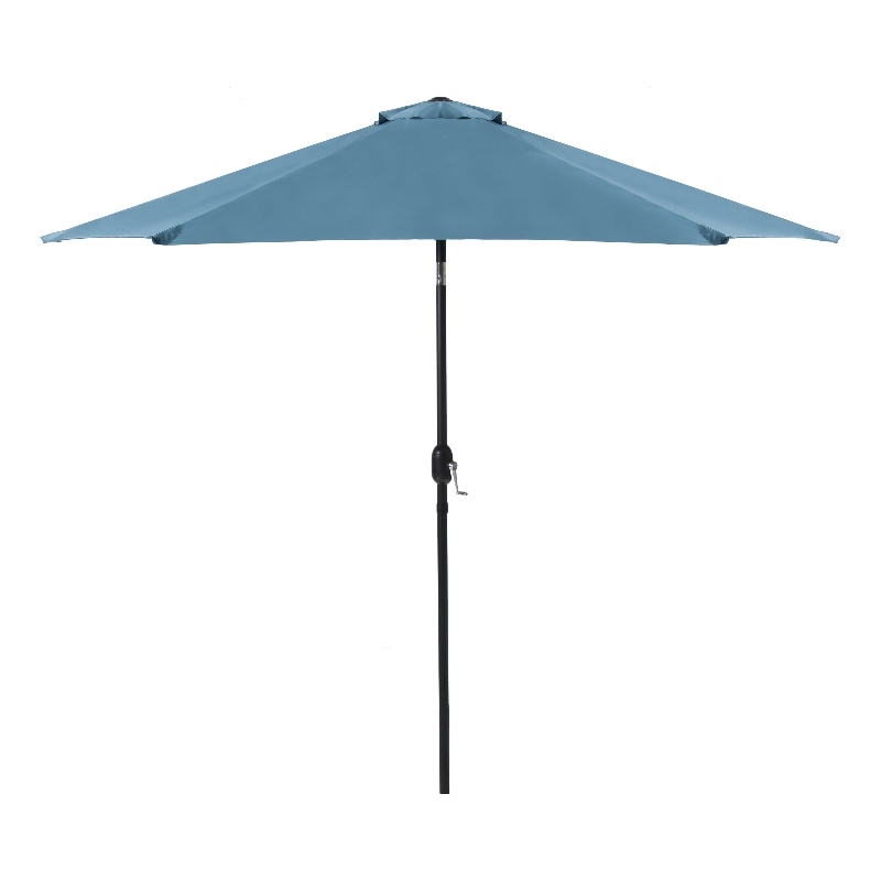 Afuera Living 9Ft Blue Adjustable Articulated Tilting Fabric Patio Umbrella