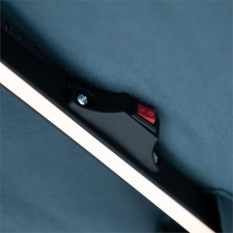 Afuera Living 10Ft Blue Cantilever Fabric Outdoor Patio Umbrella