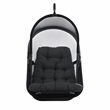 Afuera Living Breeze Outdoor Foldable Mesh Fabric Egg Swing in Black