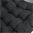 Afuera Living Breeze Outdoor Foldable Mesh Fabric Egg Swing in Black