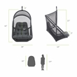 Afuera Living Breeze Outdoor Foldable Mesh Fabric Egg Swing in Black