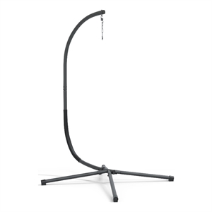afuera living wave hanging metal c-stand for swing chair in black