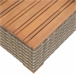 Afuera Living Solid Teak Wood Outdoor Daybed in Brown/Natural