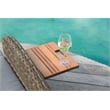 Afuera Living Solid Teak Wood Outdoor Daybed in Brown/Natural