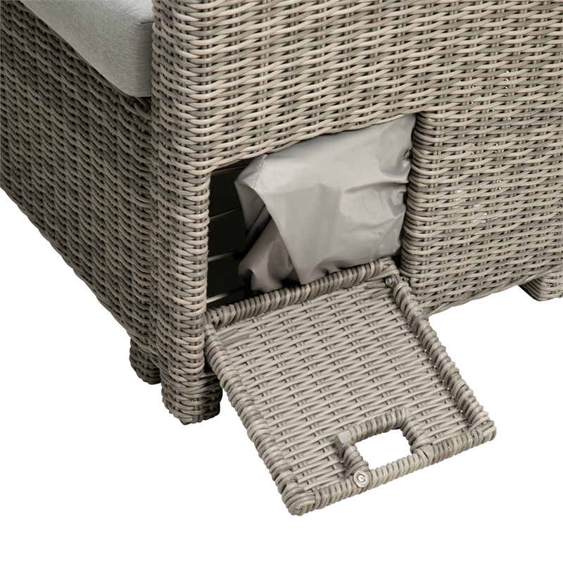 Afuera Living Transitional 6 Piece Aluminum Outdoor Dining Set in Gray