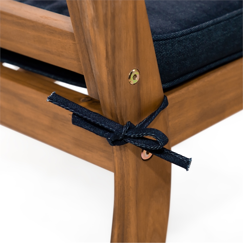 Afuera Living 4-Piece Outdoor Acacia Wood Sofa Set in Natural