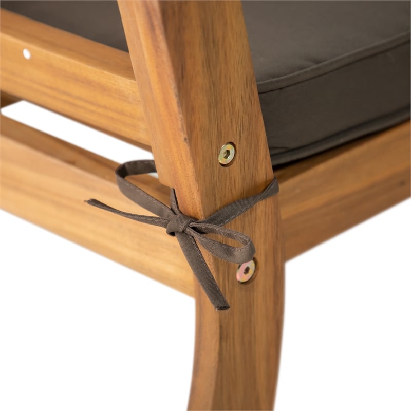 Afuera Living 4-Piece Outdoor Acacia Wood Sofa Set in Natural