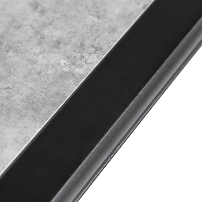 Afuera Living 76-inch Metal Outdoor Patio Dining Table in Black