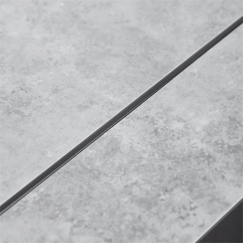 Afuera Living 76-inch Metal Outdoor Patio Dining Table in Black