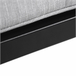 Afuera Living 59-inch Black Outdoor Metal Bench with Gray Cushion