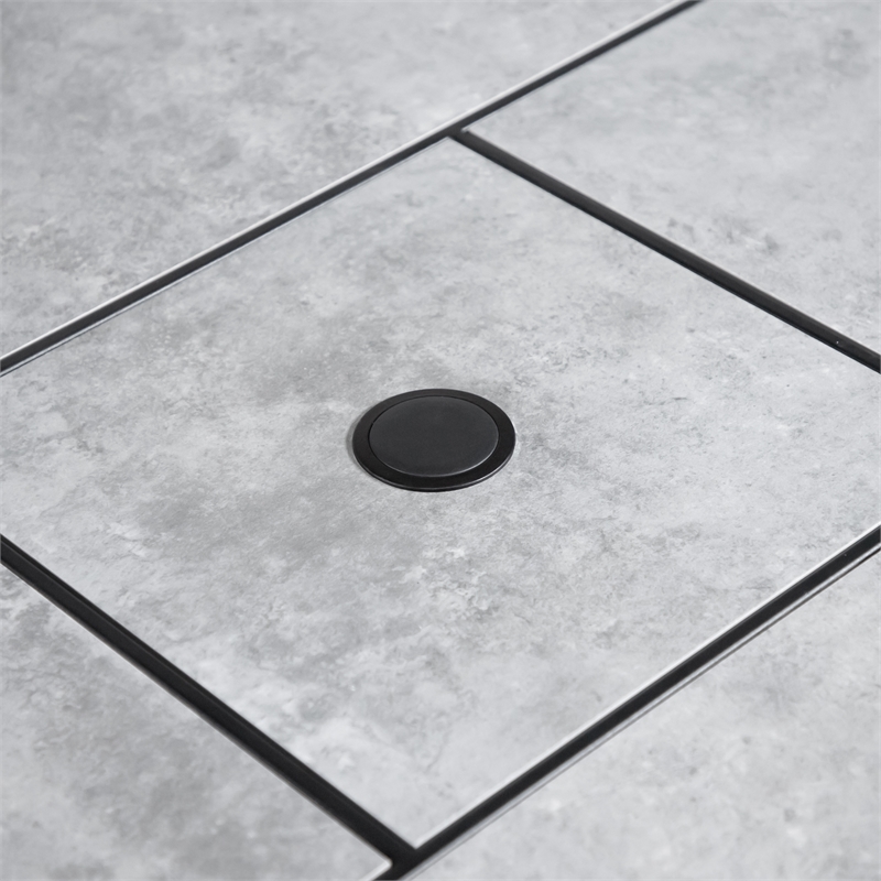 Afuera Living 40-inch Metal Outdoor Patio Dining Table in Black