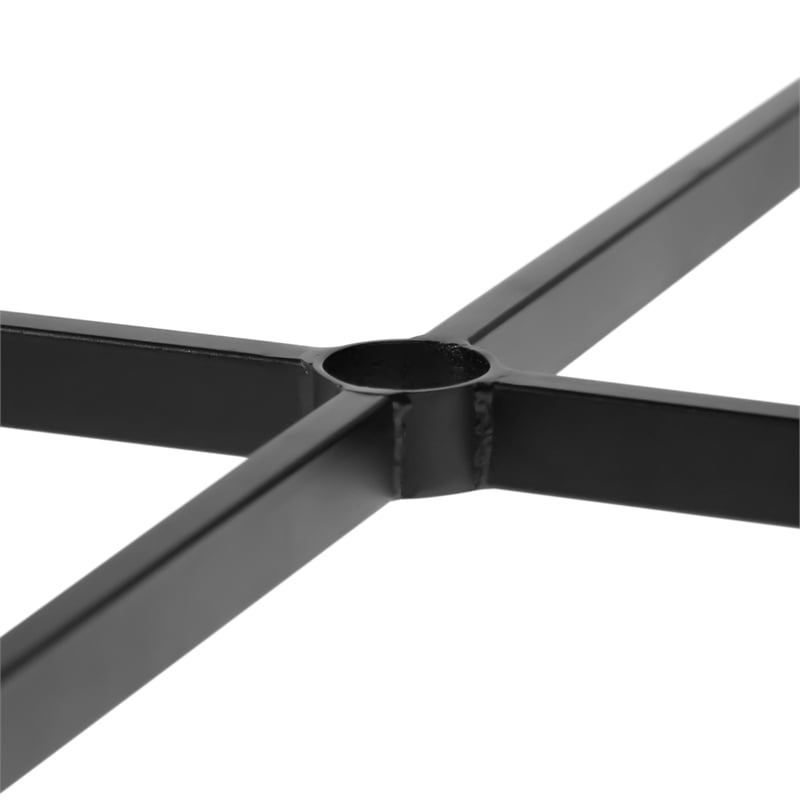 Afuera Living 40-inch Metal Outdoor Patio Dining Table in Black