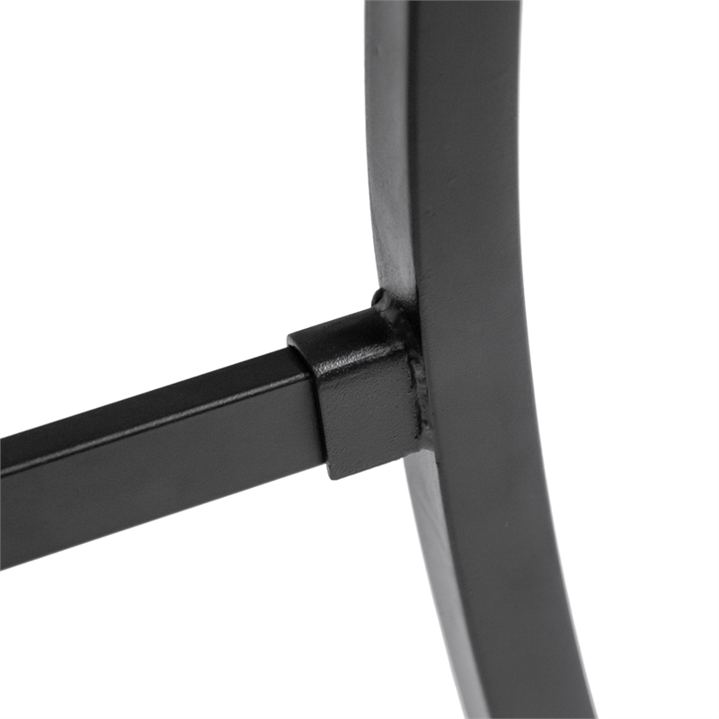 Afuera Living 40-inch Metal Outdoor Patio Dining Table in Black