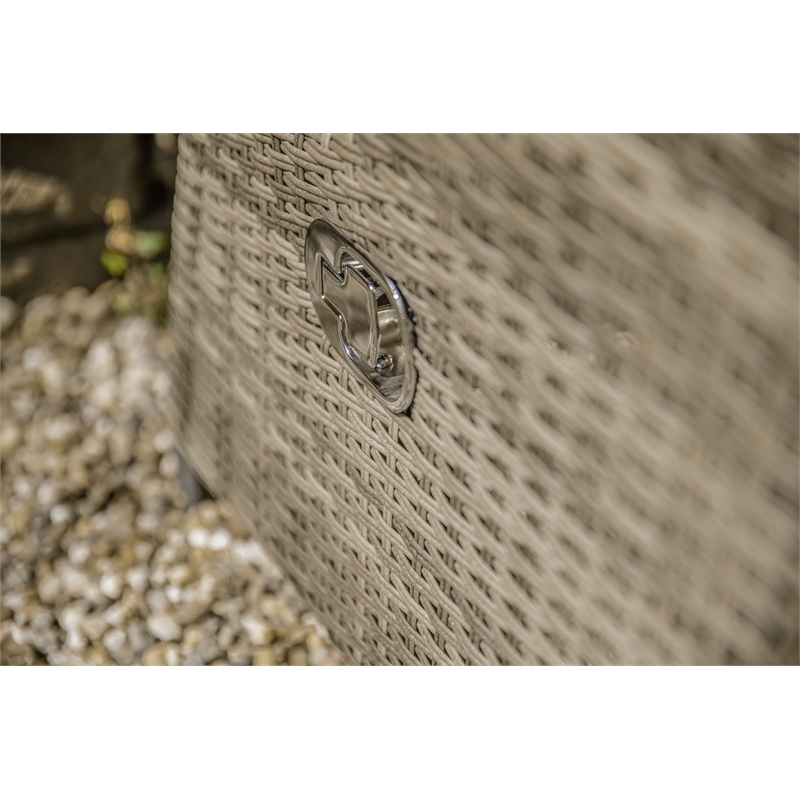 Afuera Living 4-Piece Aluminum Outdoor Patio Reclining Sofa Set in Brown