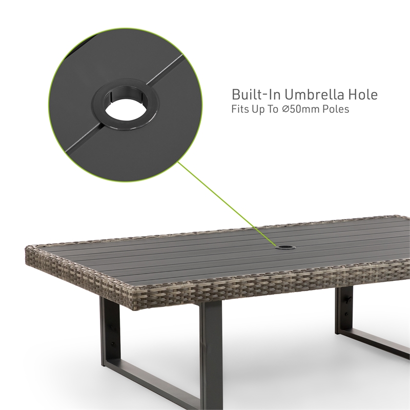 Afuera Living 4-Piece Aluminum Outdoor Patio Reclining Sofa Set in Brown