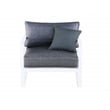 Afuera Living Aluminum/Fabric Outdoor Accent Chair in White/Gray