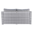 Afuera Living Wicker / Rattan Outdoor Sofa with Metal Frame in Gray