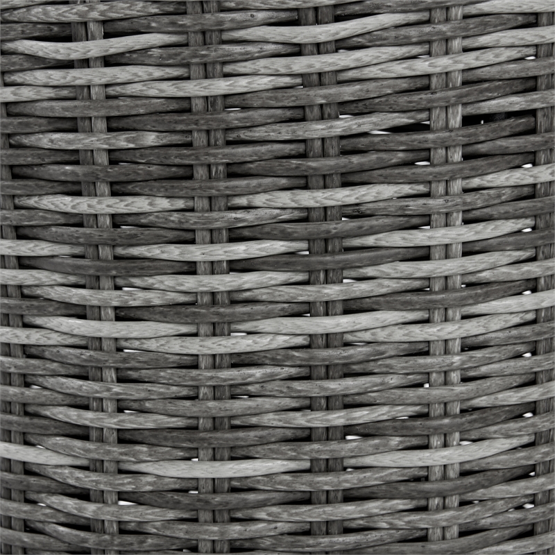 Afuera Living Wicker / Rattan Outdoor Sofa with Metal Frame in Gray