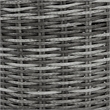 Afuera Living Wicker / Rattan Outdoor Sofa with Metal Frame in Gray