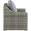 Afuera Living Modern Wicker / Rattan Outdoor Arm Chair with Metal Frame in Gray