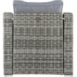 Afuera Living Modern Wicker / Rattan Outdoor Arm Chair with Metal Frame in Gray