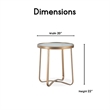 Afuera Living Modern / Contemporary Outdoor Side Table in French Gold