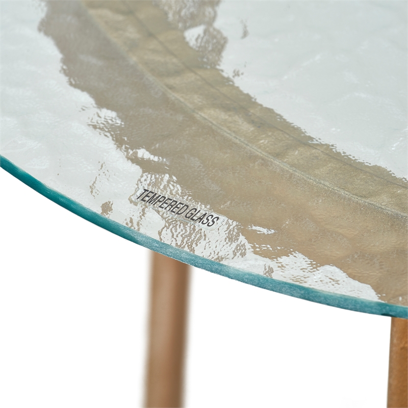 Afuera Living Modern / Contemporary Outdoor Side Table in French Gold