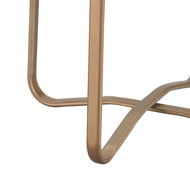 Afuera Living Modern / Contemporary Outdoor Side Table in French Gold