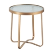 Afuera Living Modern / Contemporary Outdoor Side Table in French Gold