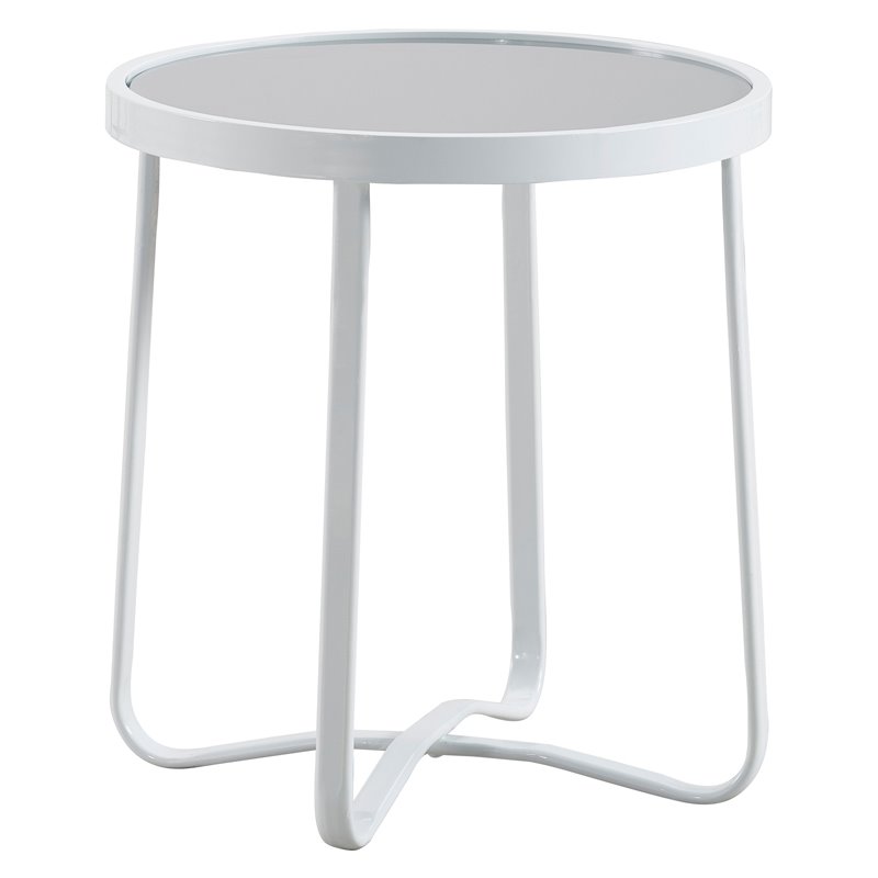 Afuera Living Modern / Contemporary Outdoor Side Table in French White