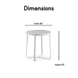 Afuera Living Modern / Contemporary Outdoor Side Table in French White