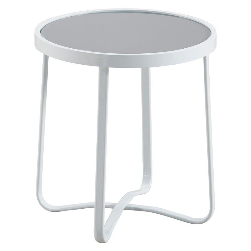 Afuera Living Modern / Contemporary Outdoor Side Table in French White