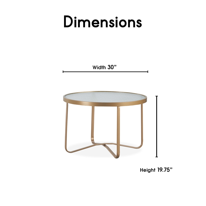 Afuera Living Modern / Contemporary Outdoor Coffee Table in French Gold