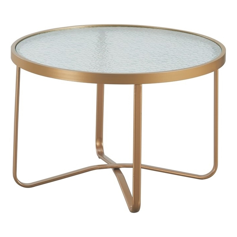 Afuera Living Modern / Contemporary Outdoor Coffee Table in French Gold