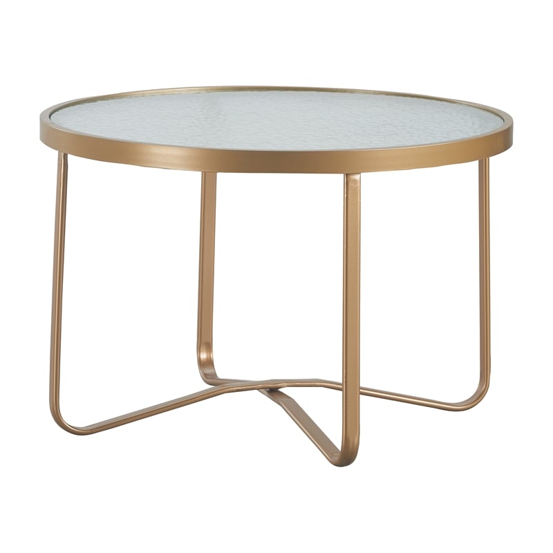 Afuera Living Modern / Contemporary Outdoor Coffee Table in French Gold