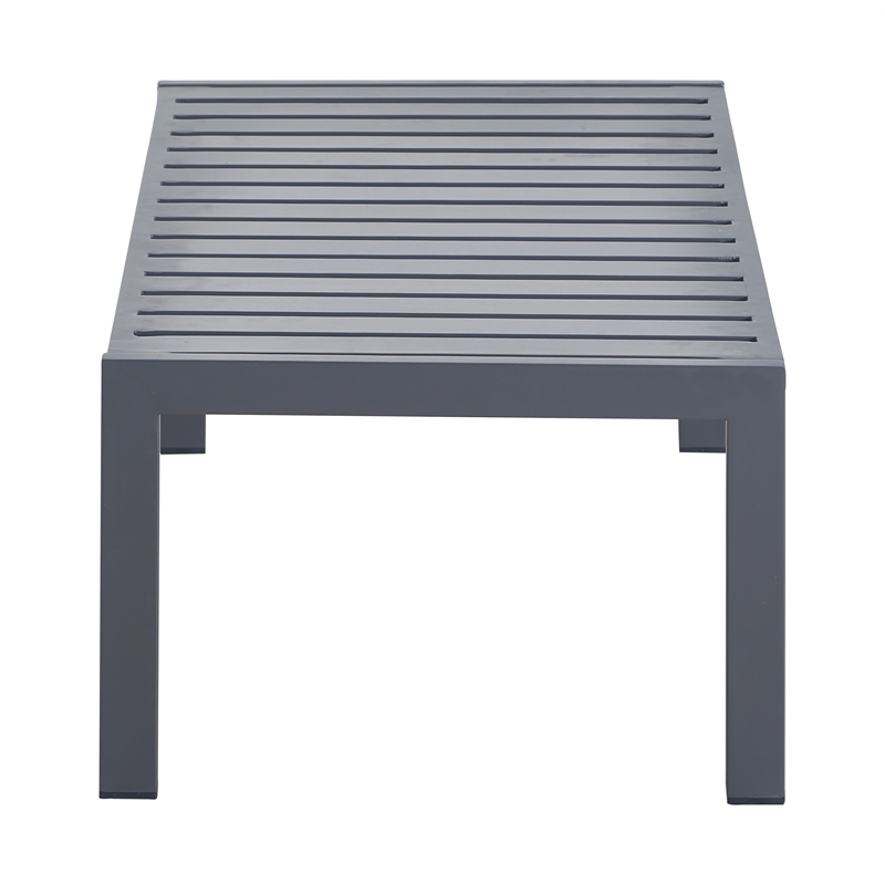 Afuera Living Modern / Contemporary Outdoor Coffee Table in Gray Gunmetal