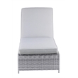 Afuera Living Traditional Wicker / Rattan Outdoor Chaise Lounge in Gray