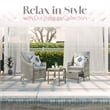 Afuera Living 5-Piece Wicker / Rattan Outdoor Seating Set in Gray