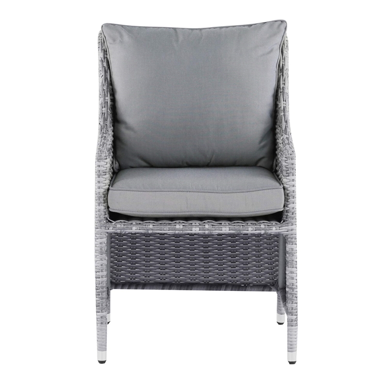 Afuera Living 5-Piece Wicker / Rattan Outdoor Seating Set in Gray