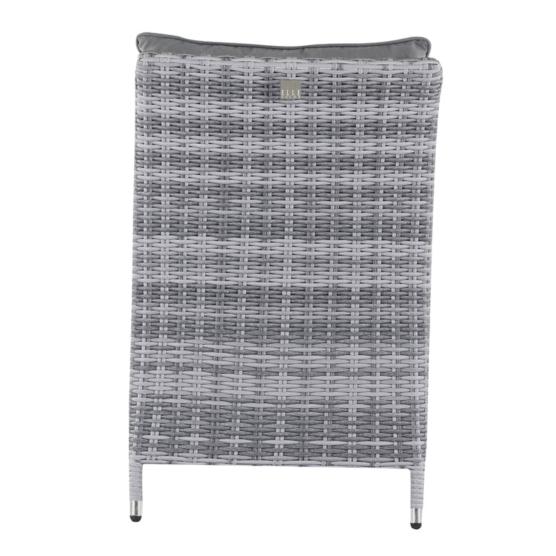Afuera Living 5-Piece Wicker / Rattan Outdoor Seating Set in Gray