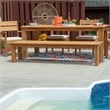 Afuera Living Contemporary Outdoor Teak Wood Dining Table in Natural