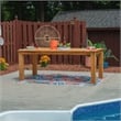 Afuera Living Contemporary Outdoor Teak Wood Dining Table in Natural