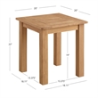 Afuera Living Square Contemporary Wood Outdoor Slatted Top Side Table in Natural