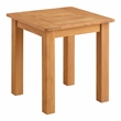 Afuera Living Square Contemporary Wood Outdoor Slatted Top Side Table in Natural