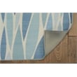 Afuera Living Indoor Outdoor Kai Polyester Area 7'x9' Rug in Blue and Ivory