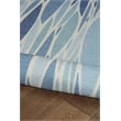 Afuera Living Indoor Outdoor Kai Polyester Area 7'x9' Rug in Blue and Ivory