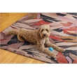 Afuera Living Indoor Outdoor Luna Polyester Area 5'x7' Rug in Orange and Cream